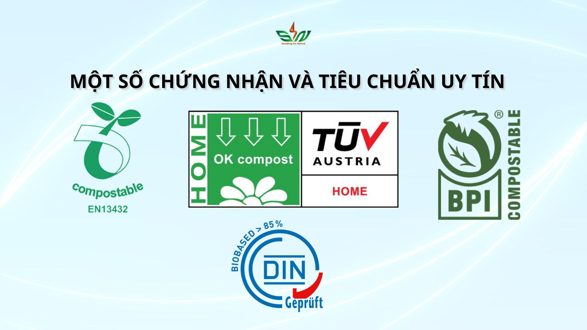 Một số chứng nhận uy tín về nhựa phân hủy sinh học